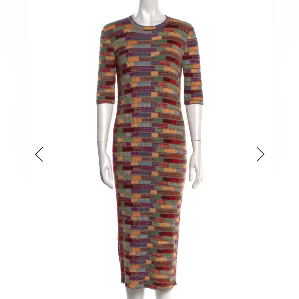 Chanel Multicolor Knit Dress